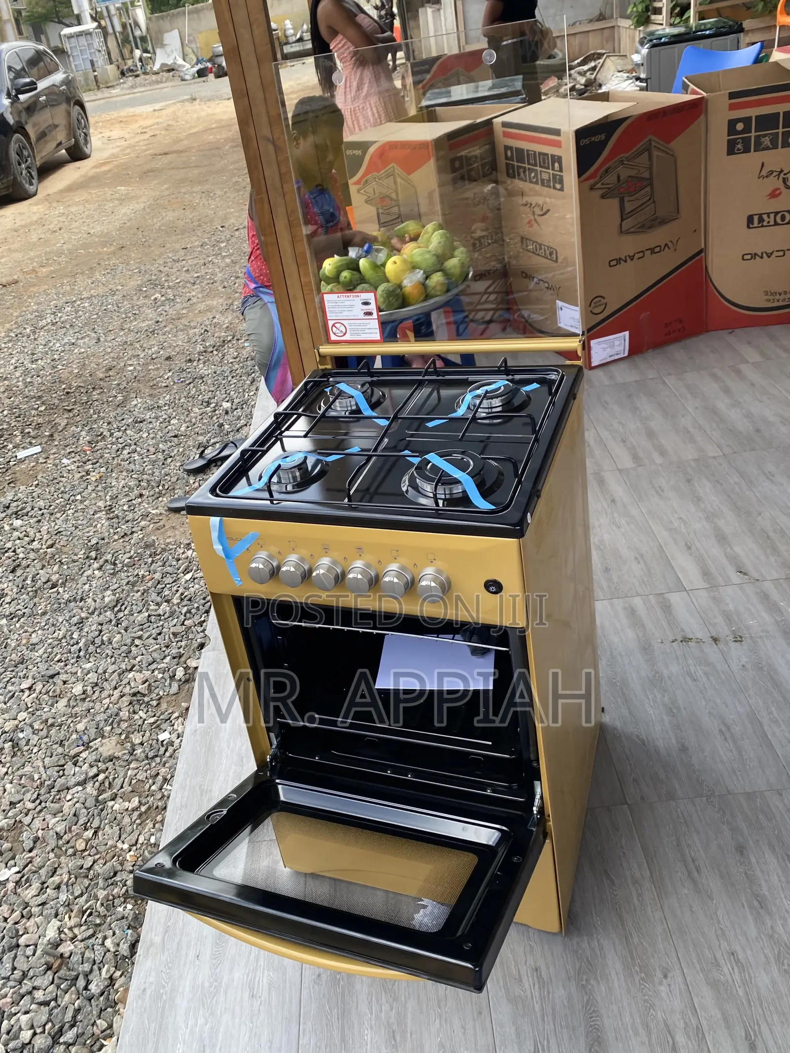 Affordable Volcano Oven and Grill 4 Gas Burner(Gold).