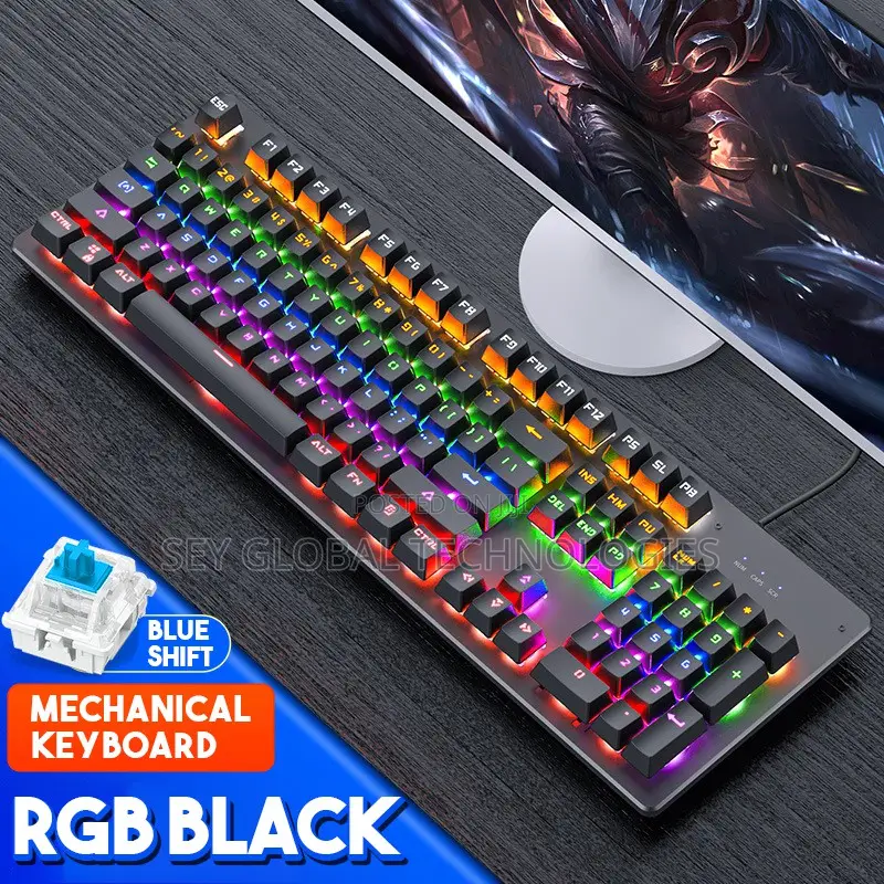 MILANG Gaming Wired Keyboard Mouse With Cool RGB Backlit
