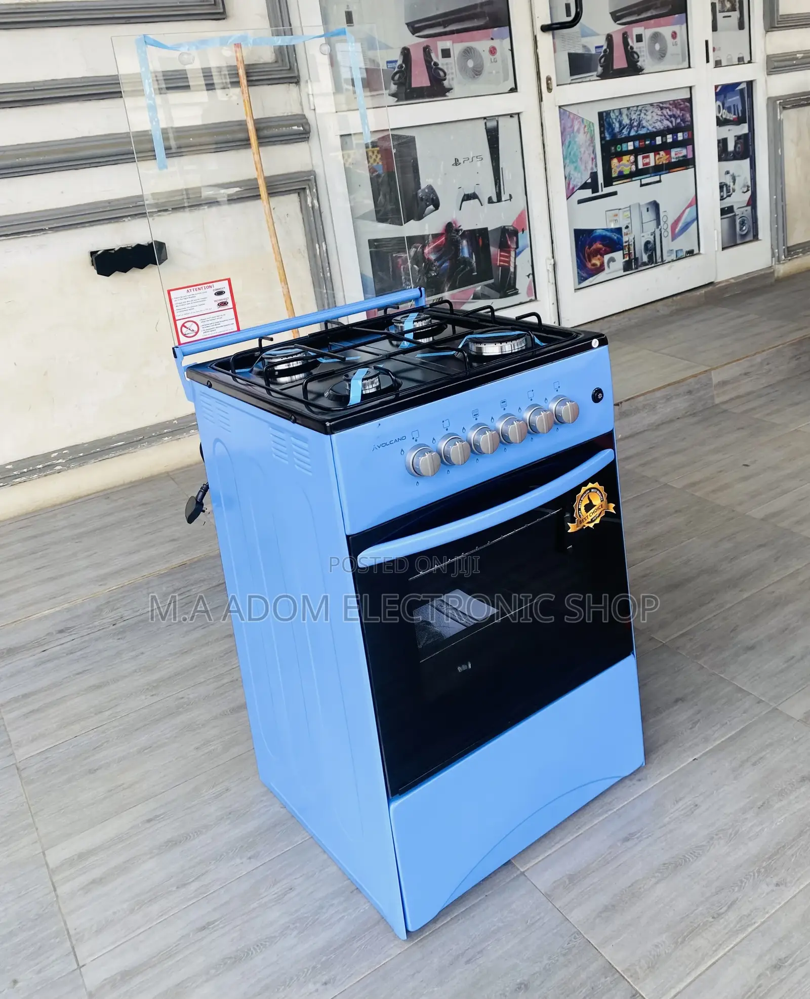 Authentic Volcano 50x50 Oven and Grill 4 Gas Burner(Blue).