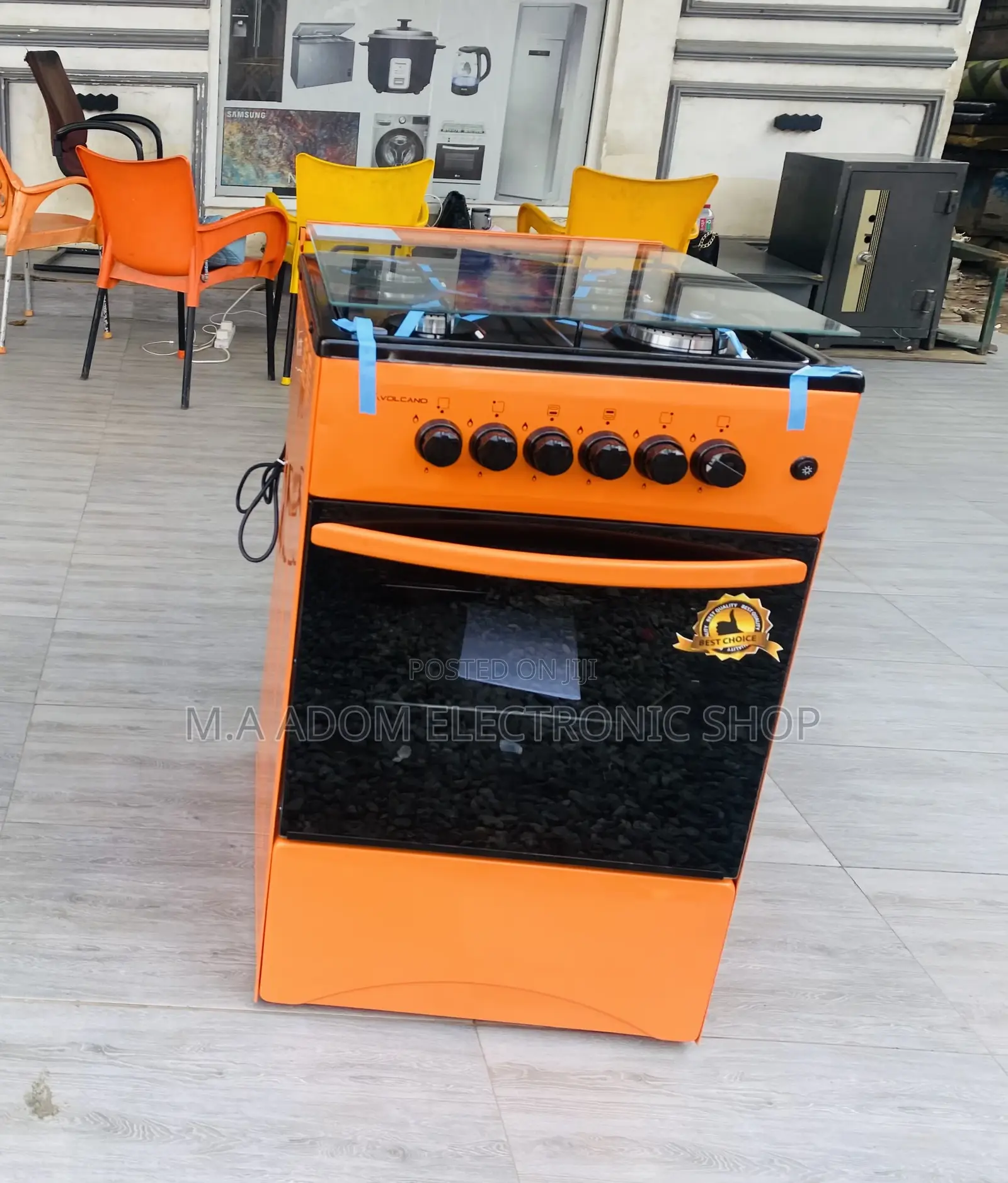 Shop Volcano 50x50 4 Gas Burner With Oven Grill(Orange).
