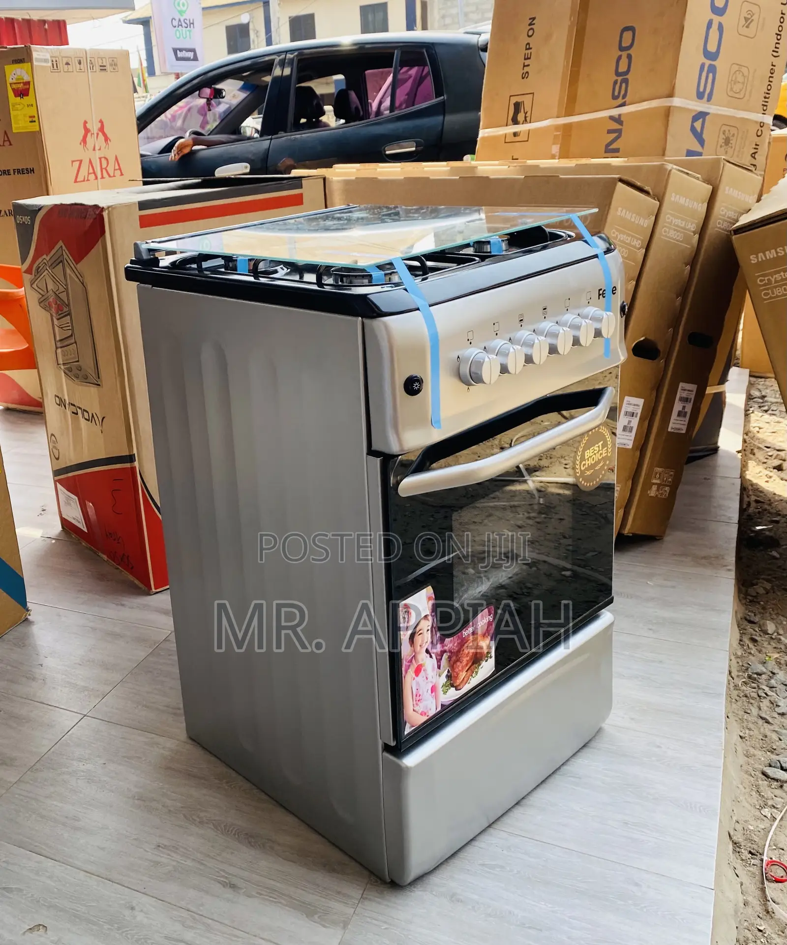 Classic 50x55 4 Gas Burner With Oven and Grill(Ferre)Gray.