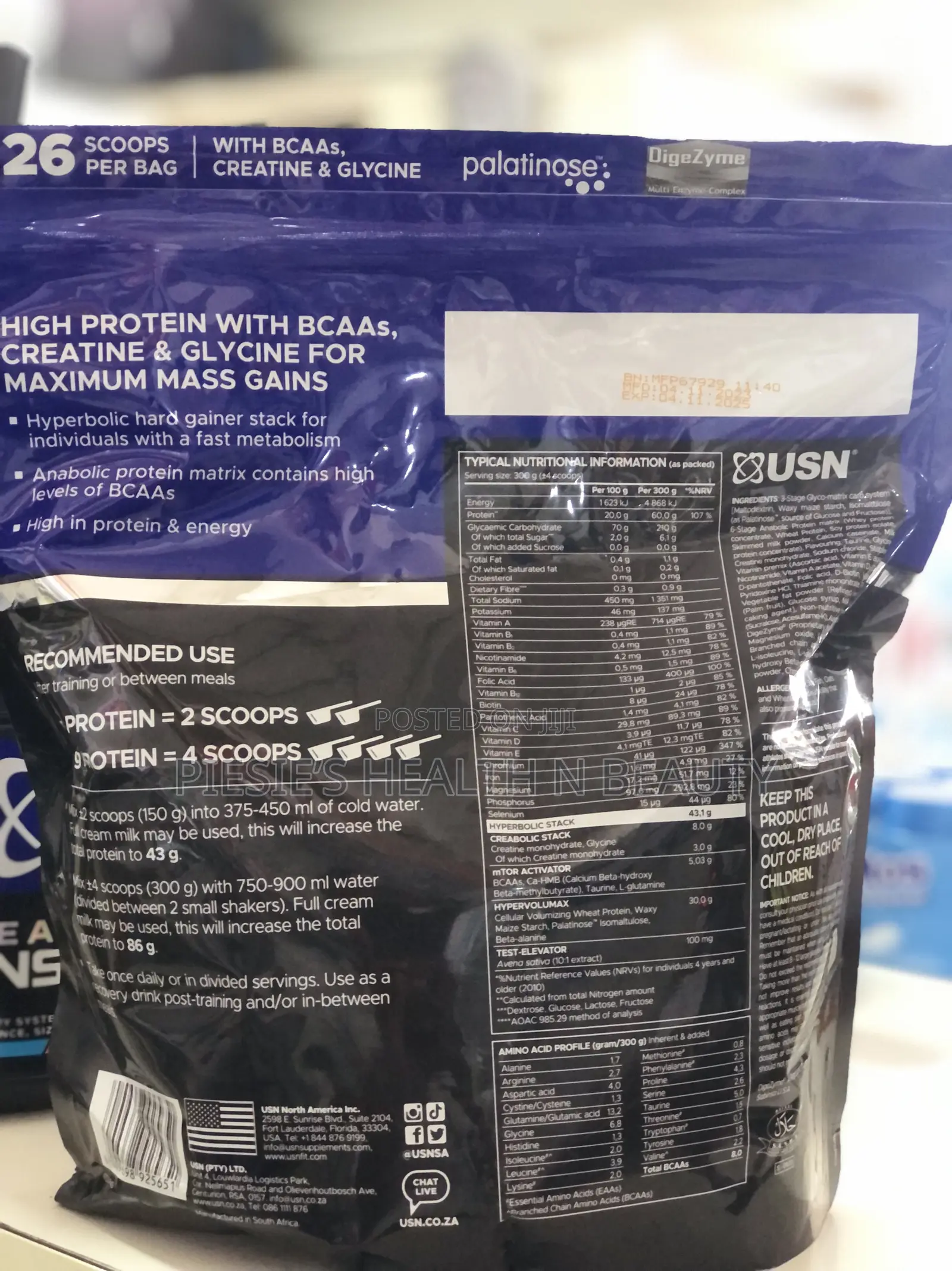 USN Hyperbolic Mass All-in-One Extreme Gainer 2kg