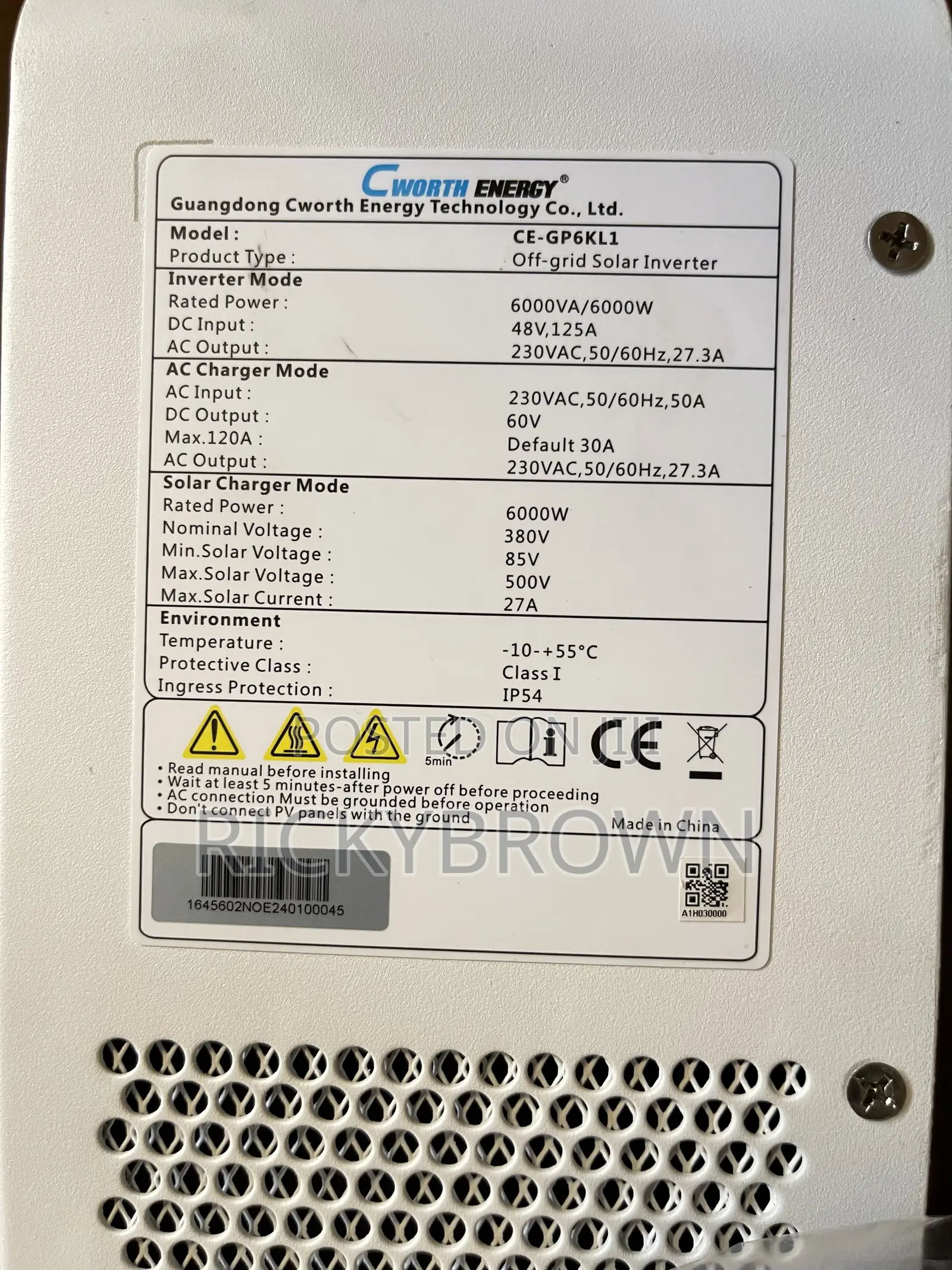 48V 6000watts Solar Hybrid Inverters