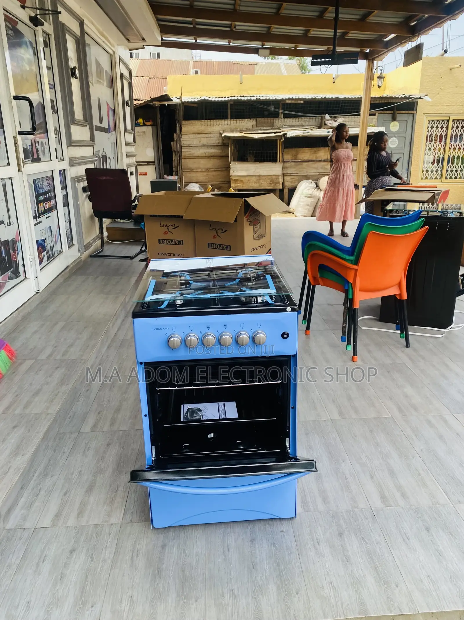 Classic Volcano 50x50 Oven and Grill 4 Gas Burner(Blue).