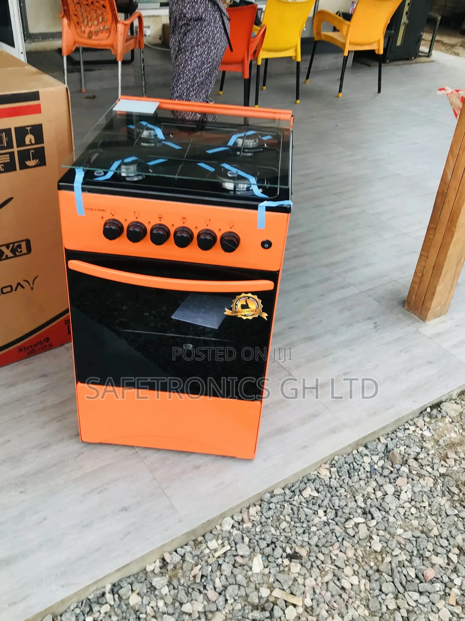 Oven With Grill Volcano Glass Lid 50x50 4 Gas Cooker