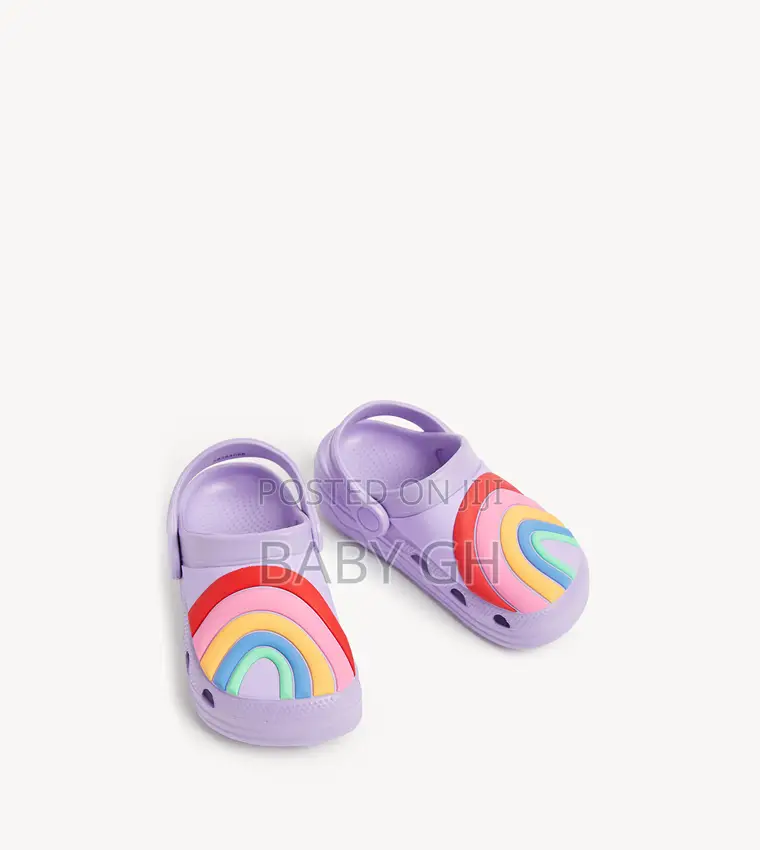 M S Purple Rainbow Crocs