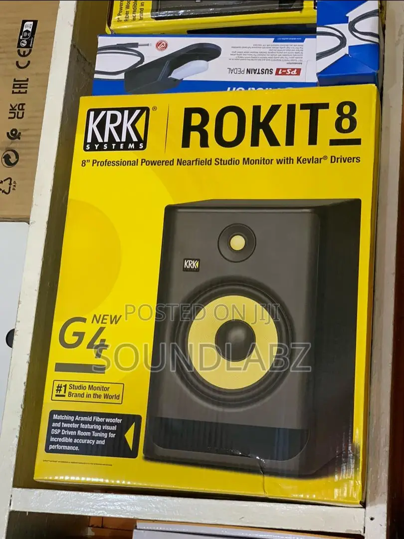 Krk Rokit 8 G4 Bi-amp 8" Powered Studio Monitor Pair, Black