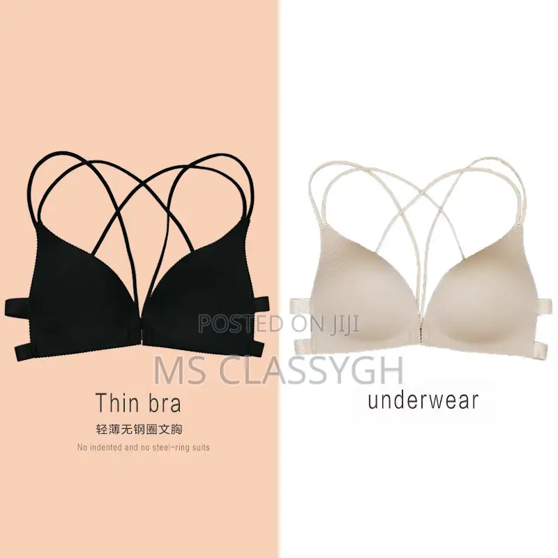 Front-buttoned Double-layer Bra Fashionable Back-wrappe