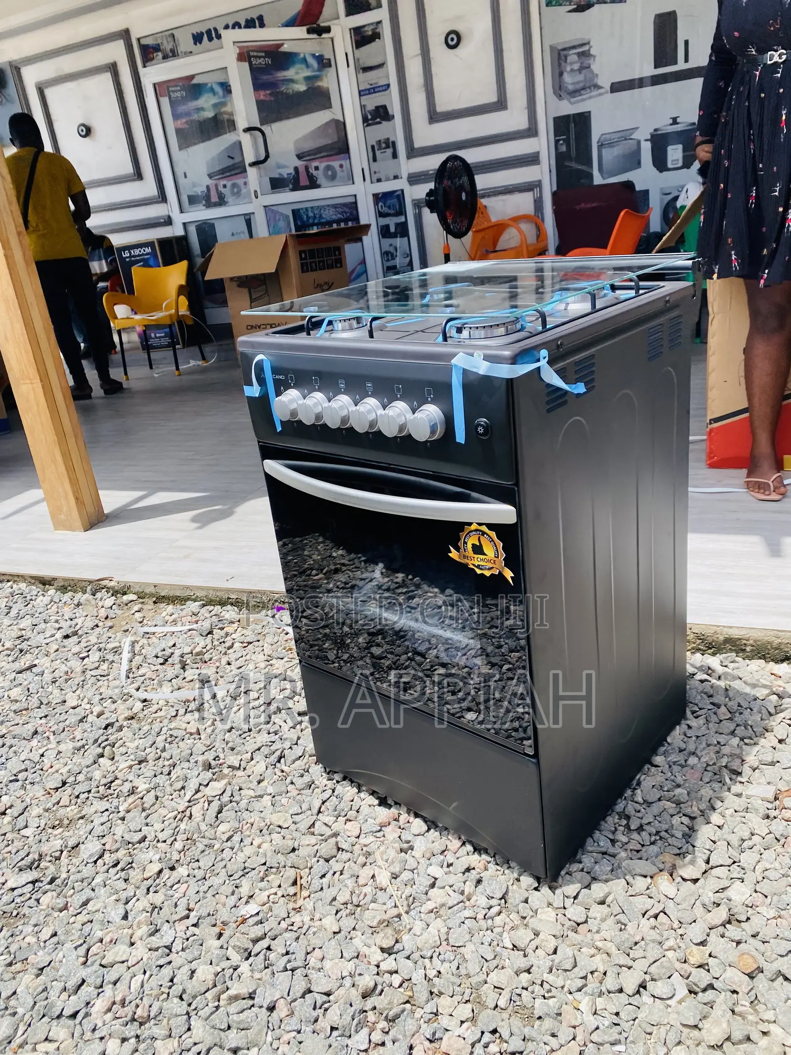 Lovely Volcano(Black)50x50 4 Gas Burner With Oven.