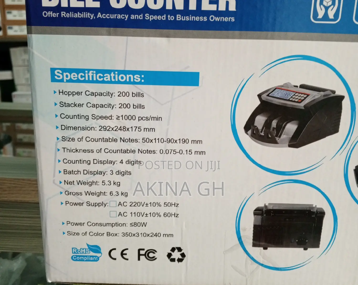Money Bill Counting Machine Al6000