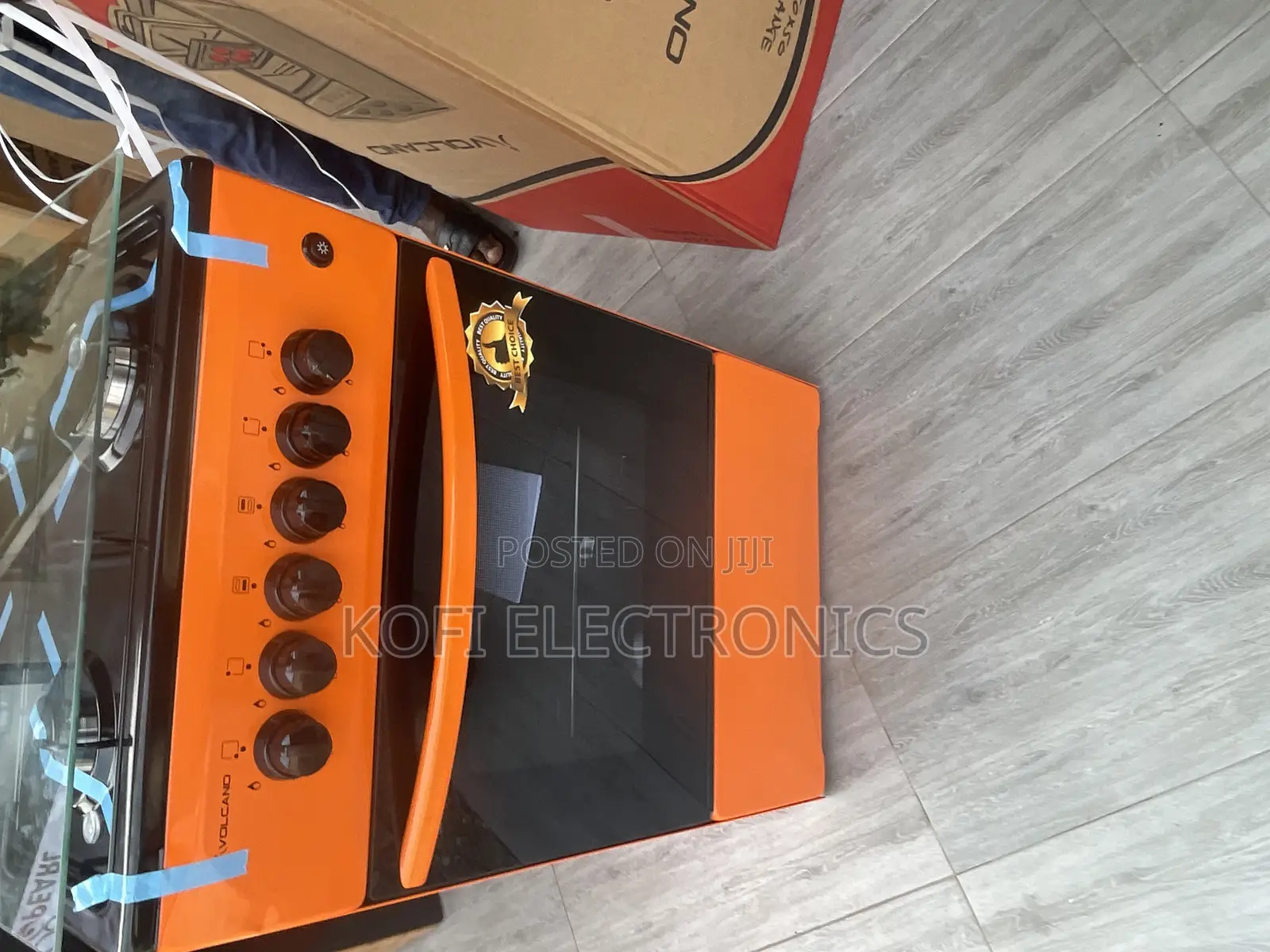 Buy New Volcano Orange 4b 50x50 Gas Cooker