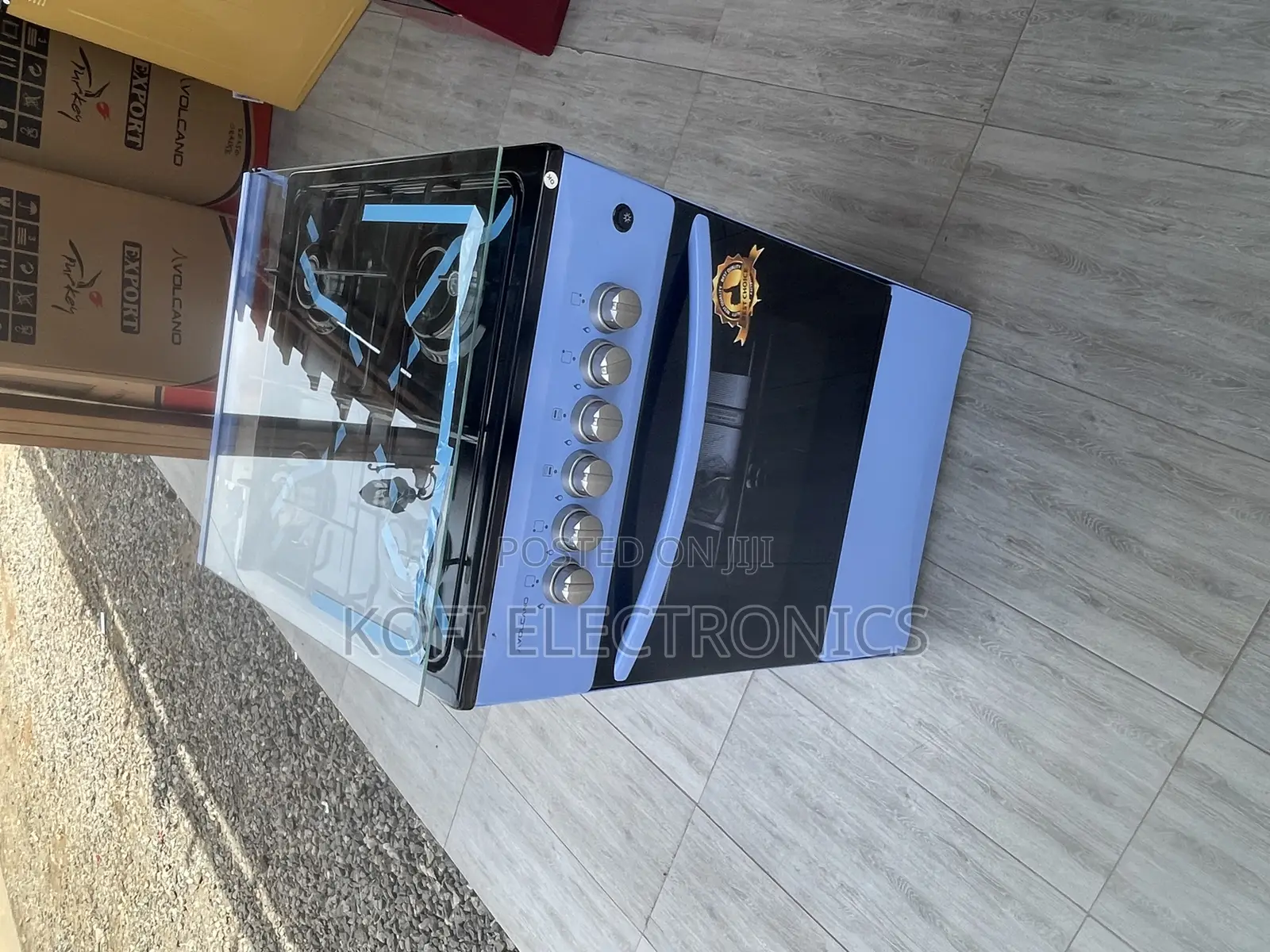 (Blue Color) Volcano 4b 50x50 Gas Stove With Grill and Oven