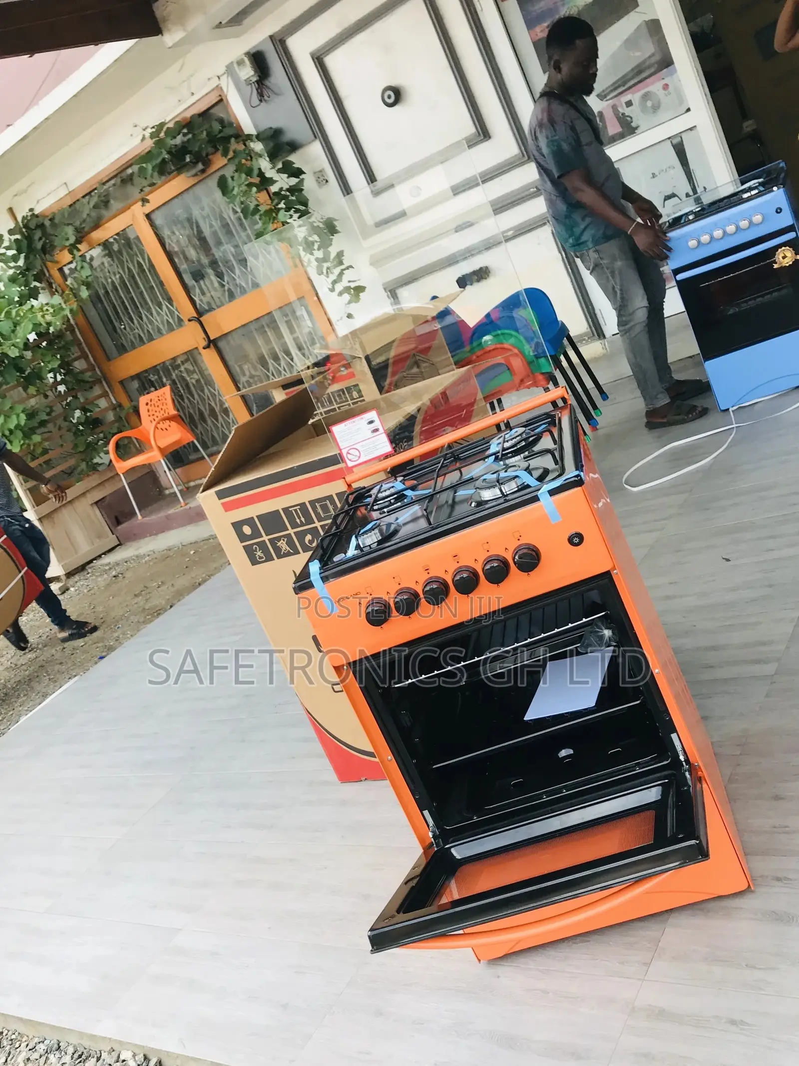 Oven With Grill 50x50 Volcano 4 Gas Cooker Glass Lid