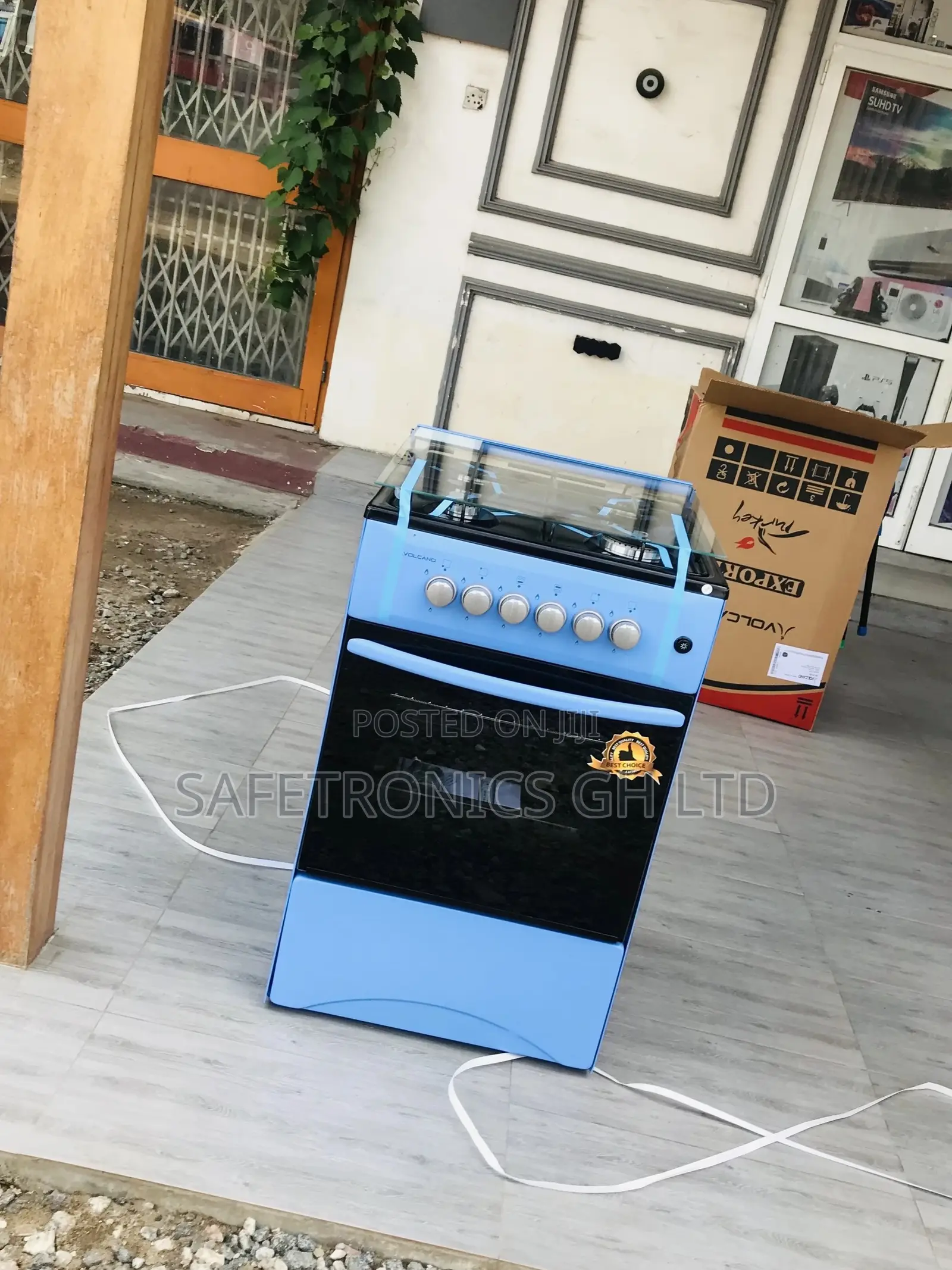 4 Sealed Burner Gas Oven With Grill Volcano 50x50