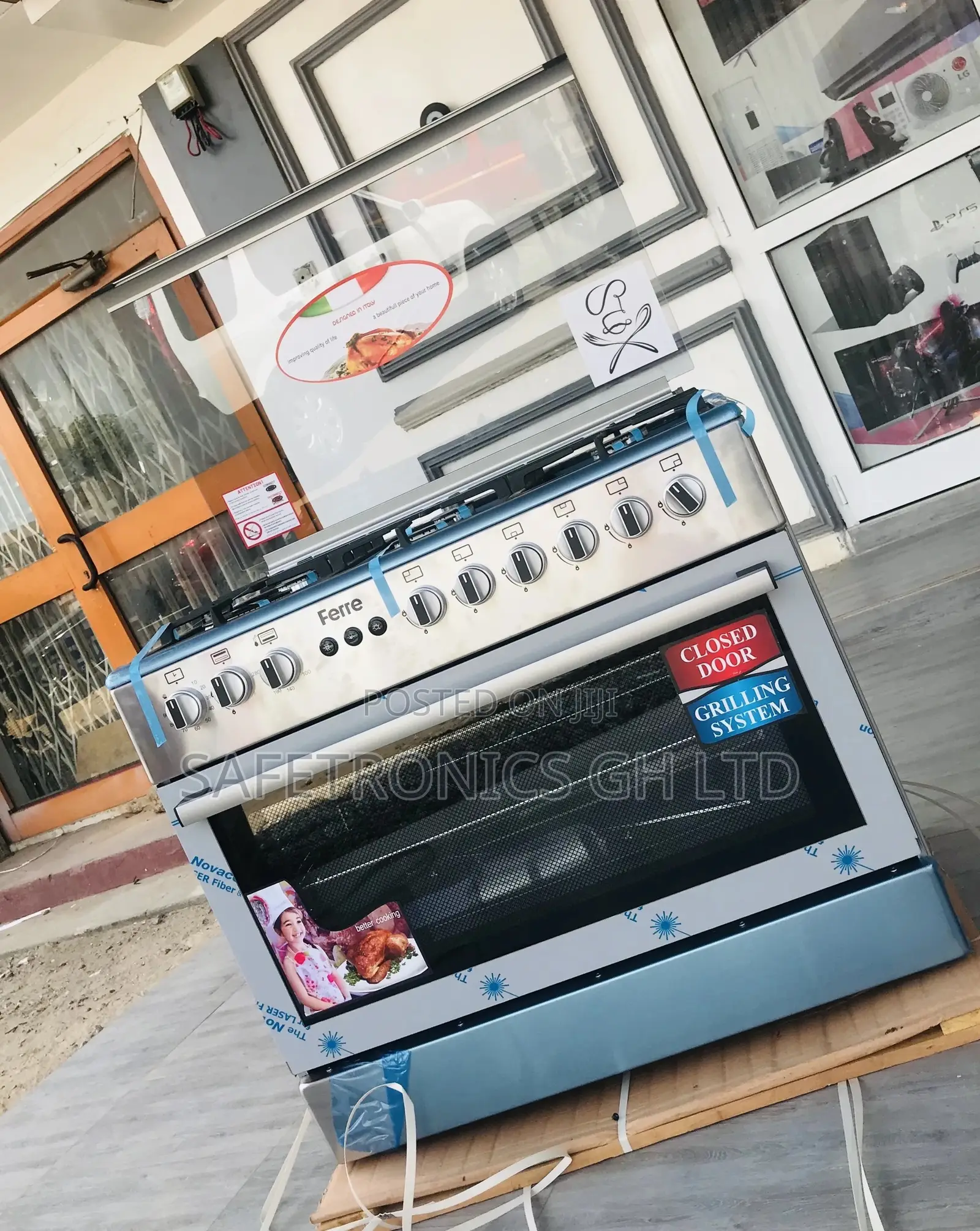 Oven With Grill 60x90 Glass Lid 1 Electric 3 Gas Cooker