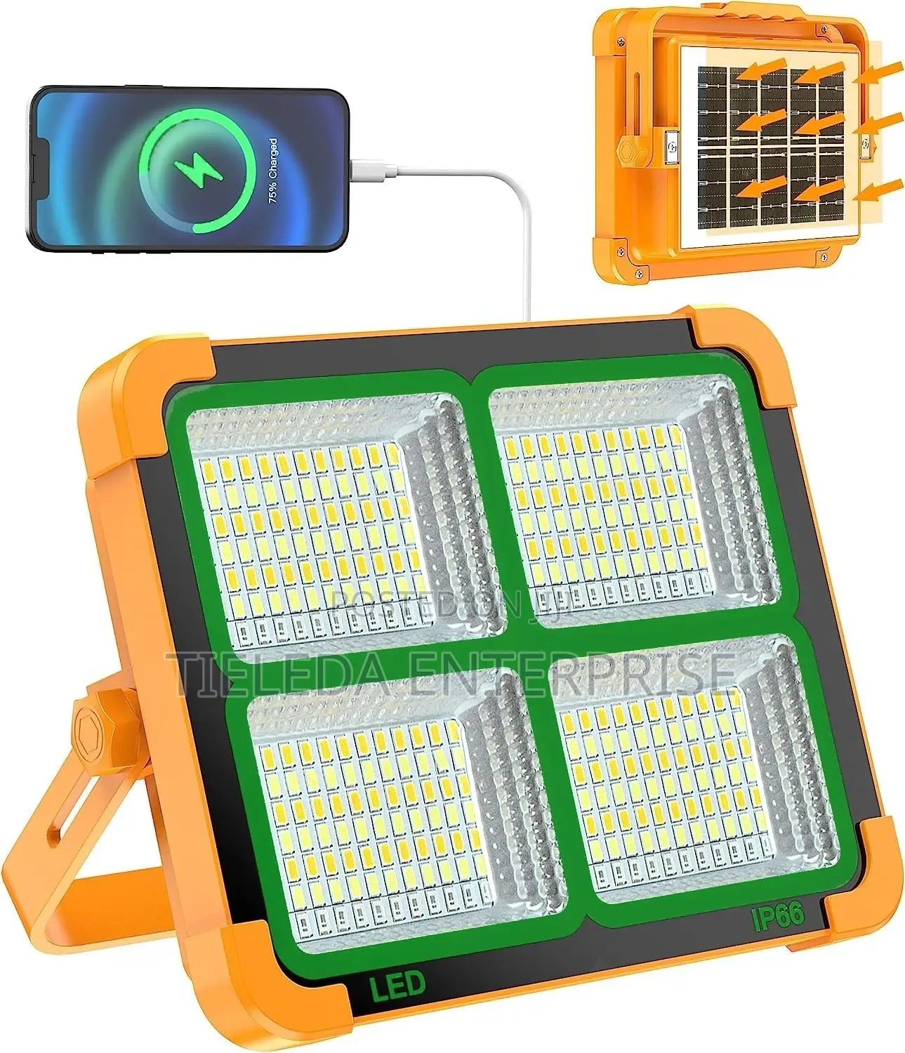 Portable Solar Led Chargeable Flood Light /USB