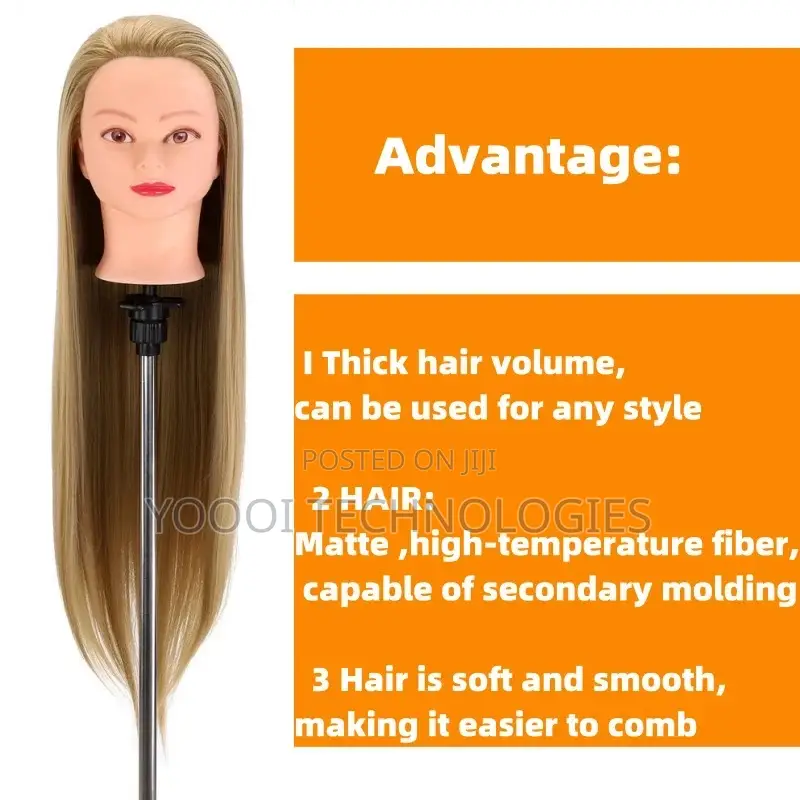 Mannequin Training Head Doll With Hair