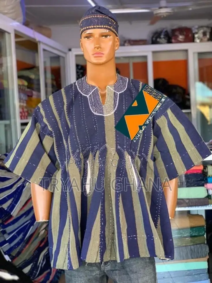 Original Handmade Ghanaian Traditional Fugu, Batakali, Smock