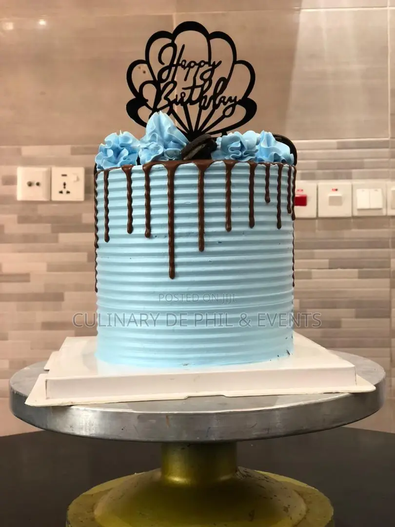 Blue Cake With Drip