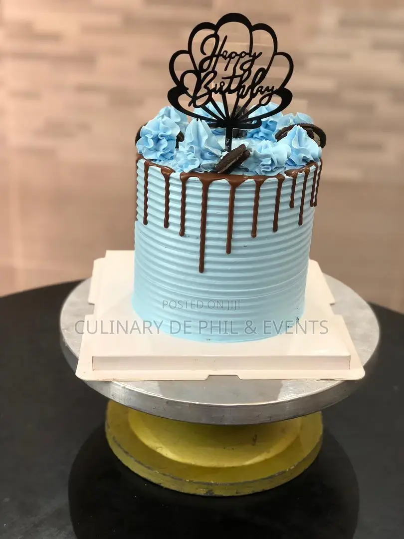 Blue Cake With Drip