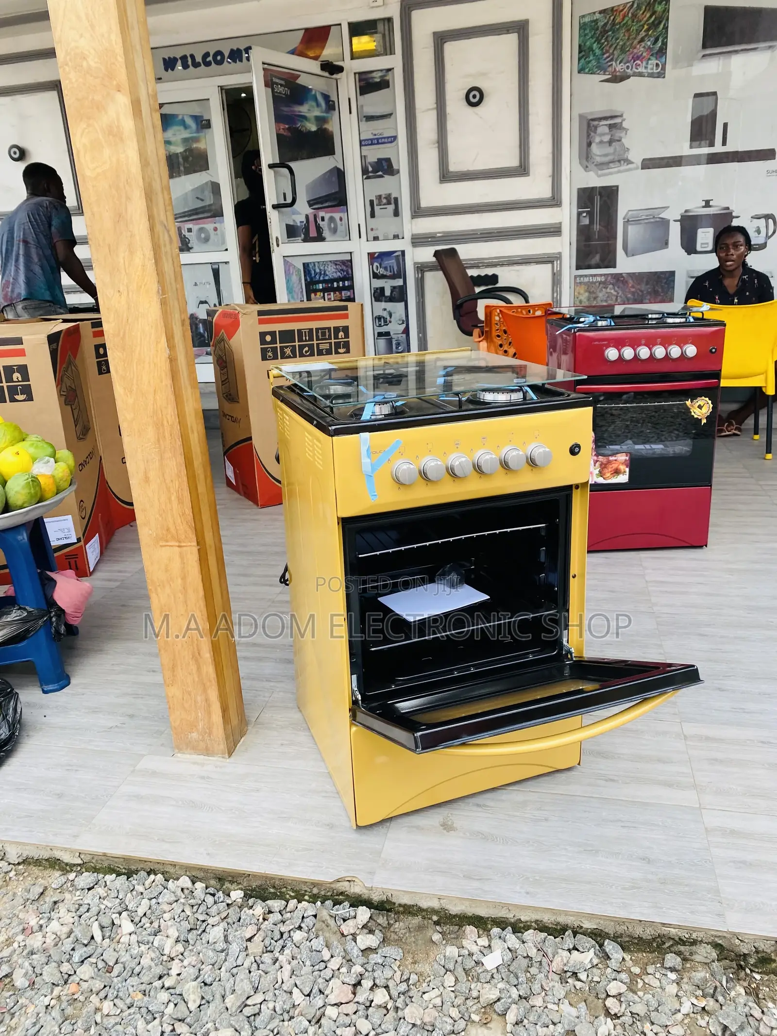Purchase Authentic Volcano 50x50 4 Gas Burner + Oven(Yellow)