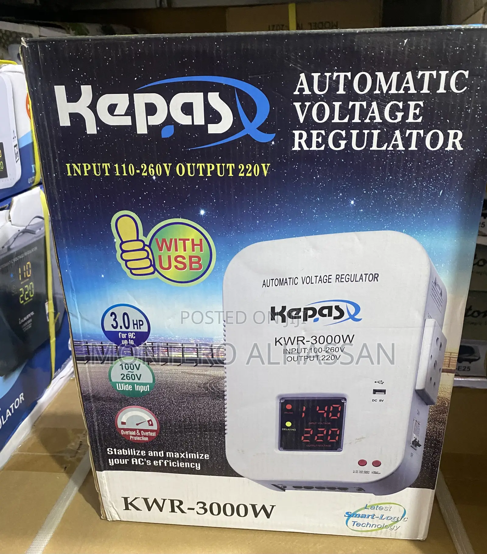 KWR 3000watts Kepas Wall Mounted Stabilizer