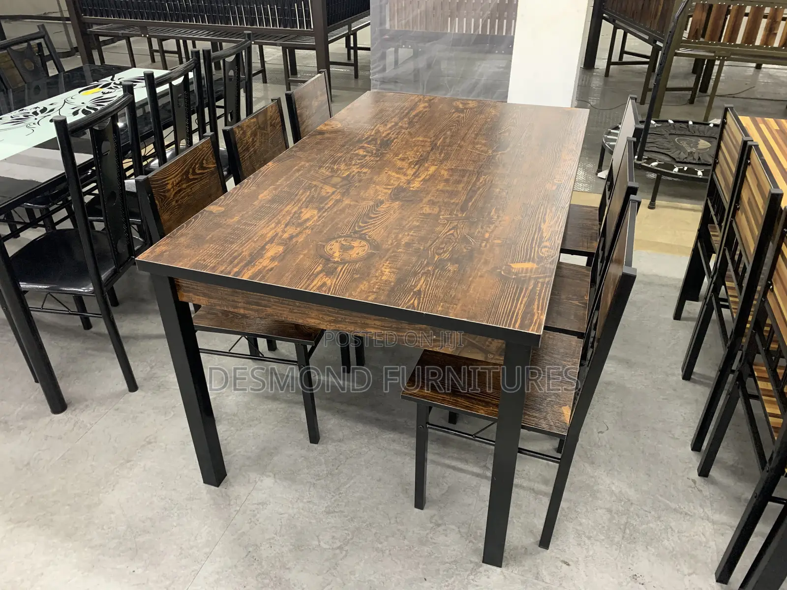Wood Dining Table With 6 Chairs