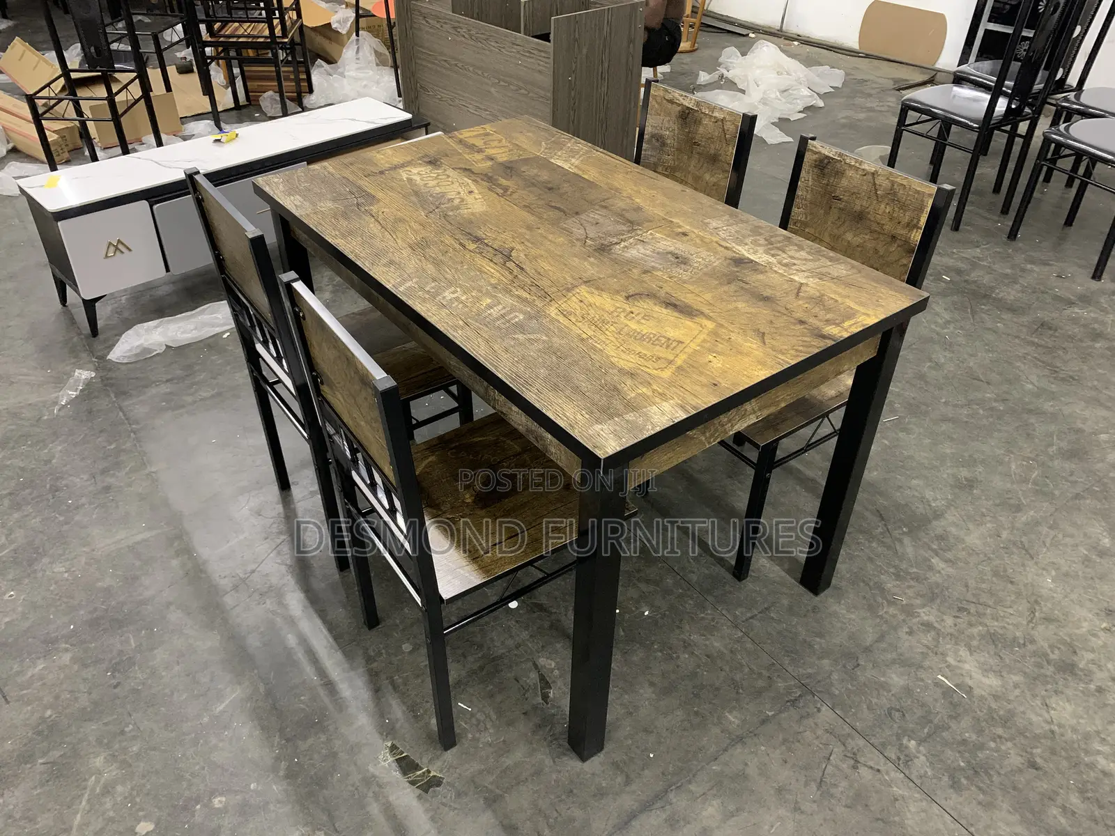 Wood Dining Table With 4 Chairs