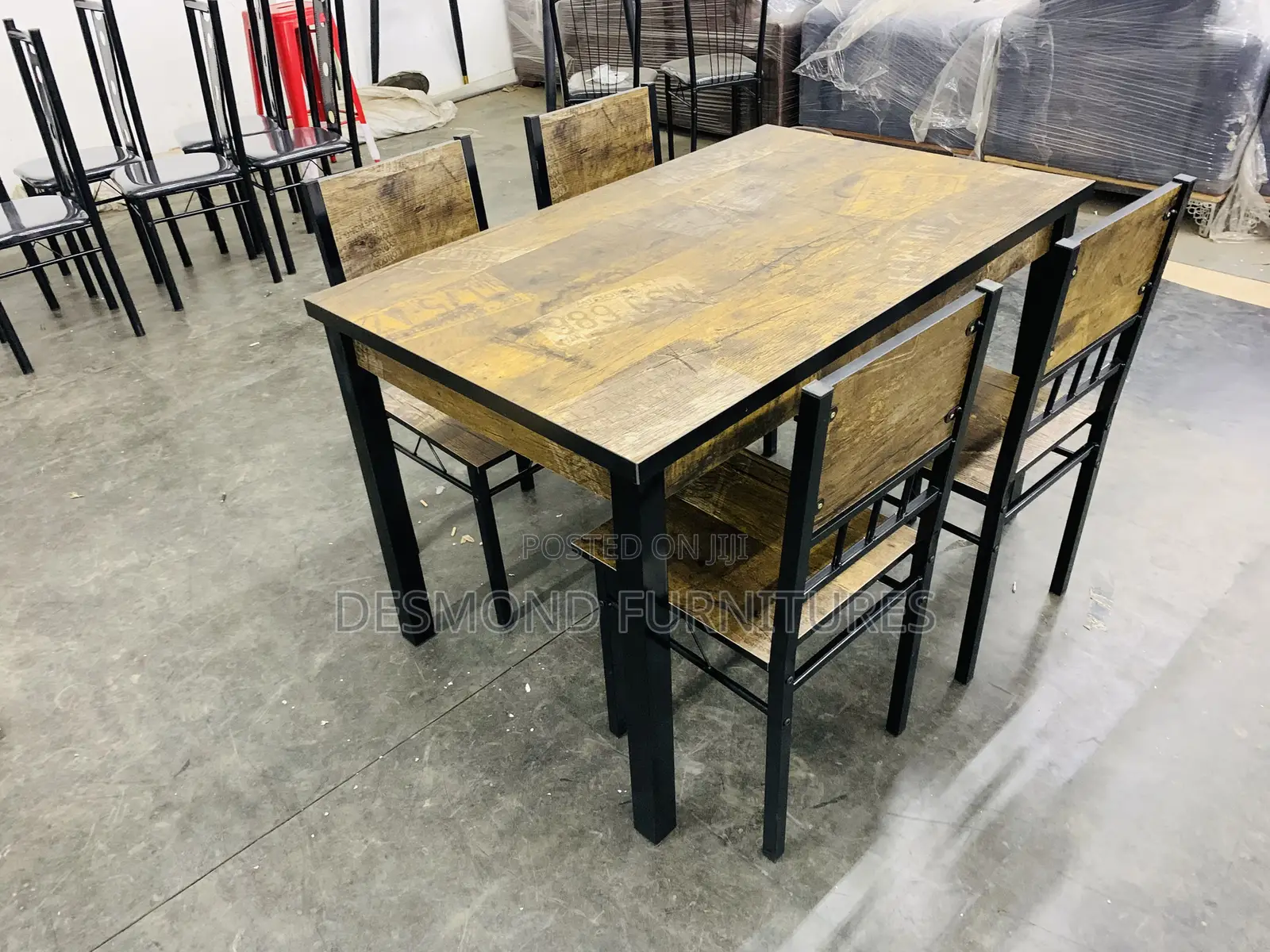 Wood Dining Table With 4 Chairs