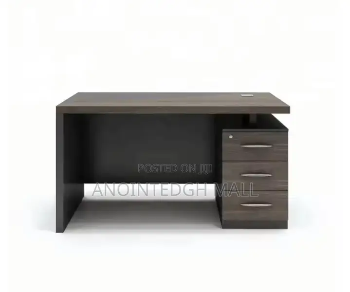 Executive Office Desk With Three Drawer Pedestal