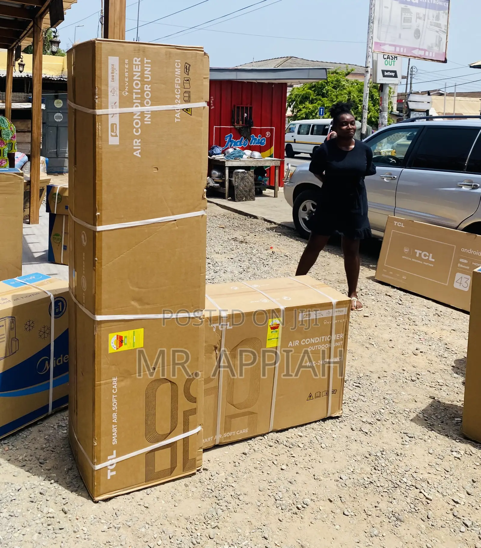 Newly in Box TCL 2.5hp Floor Standing Inverter Ac(White).