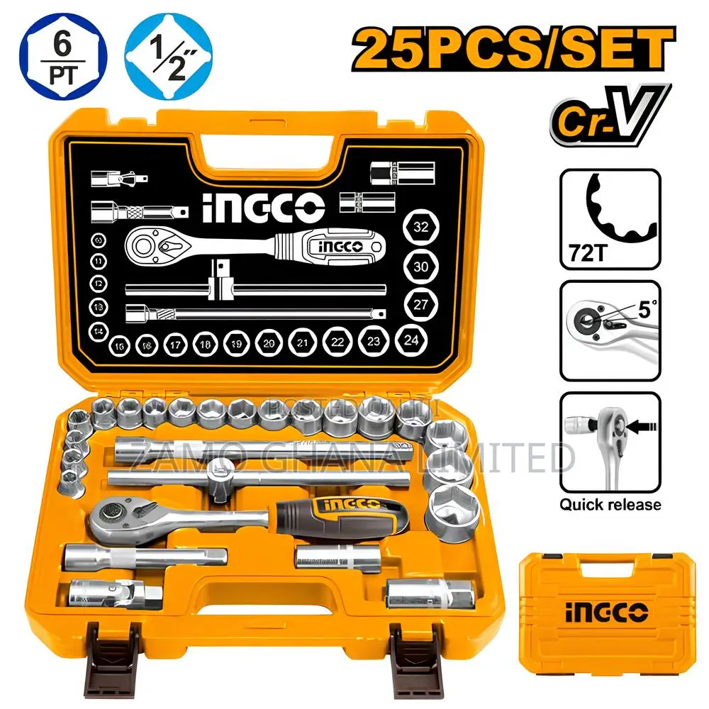 25 PCS 1/2" Socket Set - Hkts12251