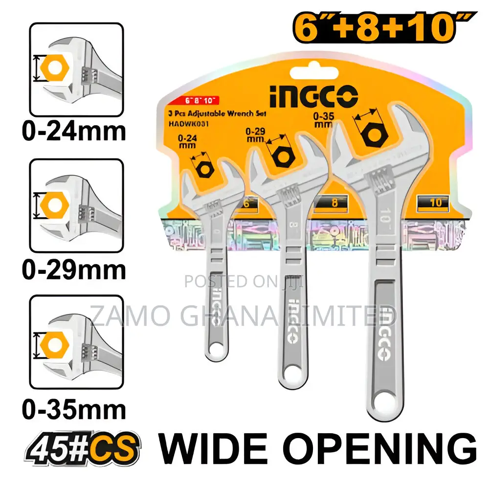 3 PCS Adjustable Wrench Set - Hadwk031