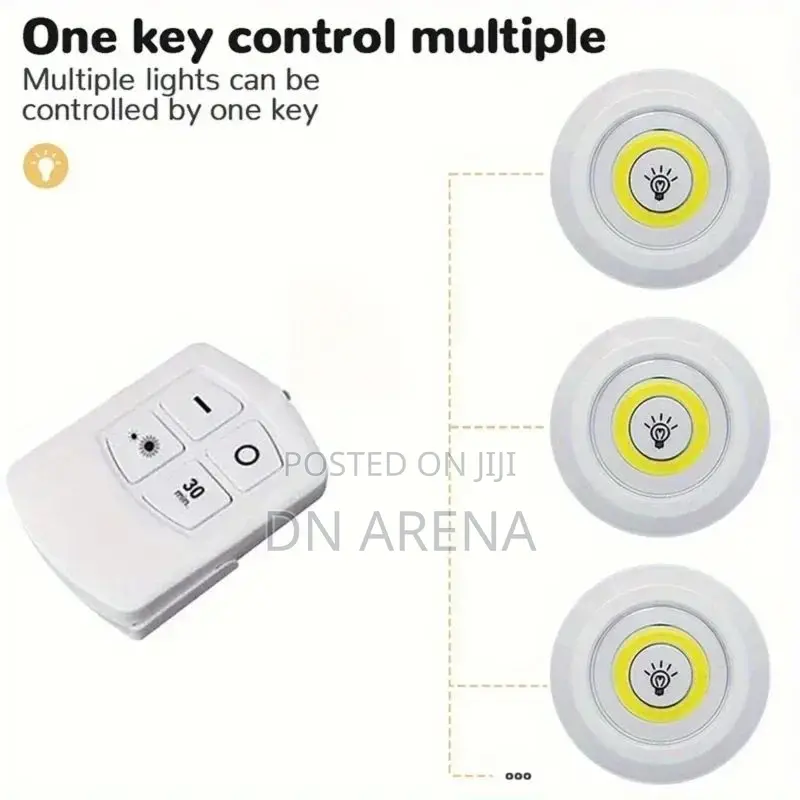 3w Dimmable Light 6pcs With Remote Control Battery Powered