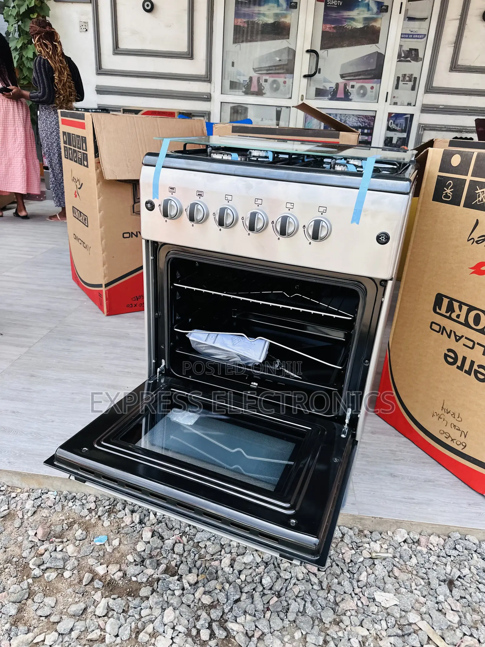 Easy Set Up Gas Oven Rotisserie 4burner 60/60 New Line