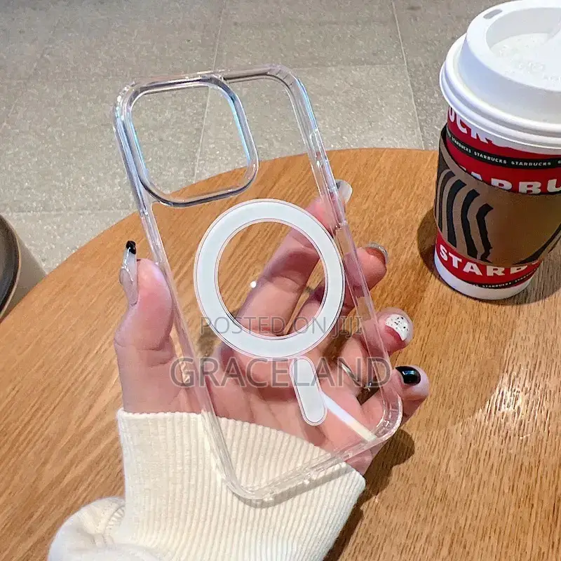 Wireless Charging Magsafe Transparent Phone Case 15 Pro Max