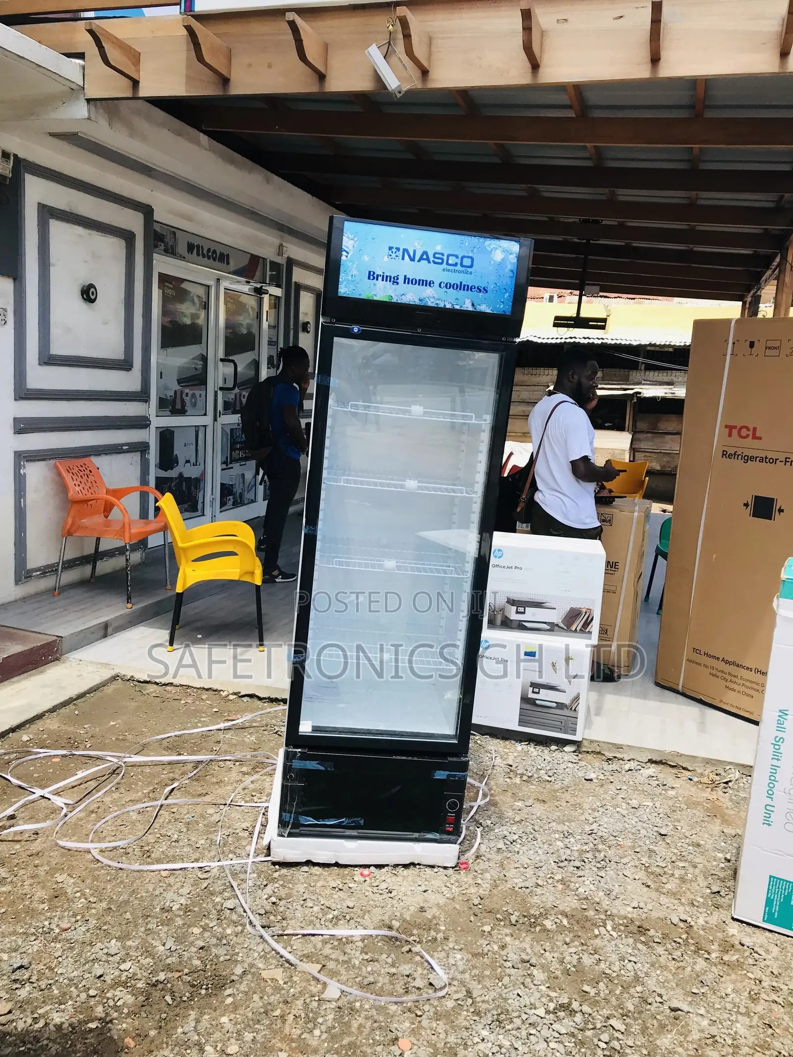 Nasfl400-1dr Display Reliable Nasco Glass Singledoor Fridge