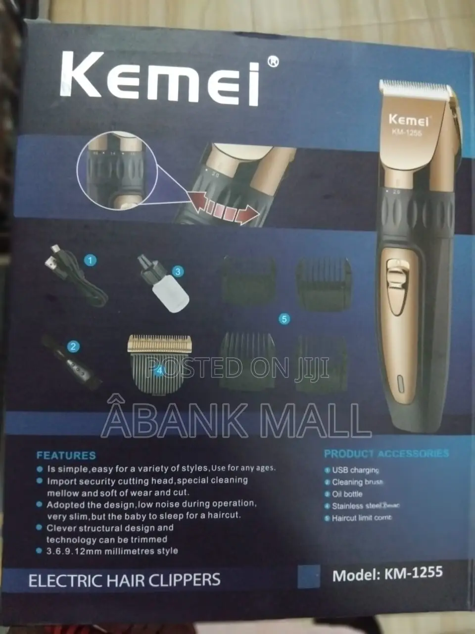 Electronic Hair Clipper (KM1255)
