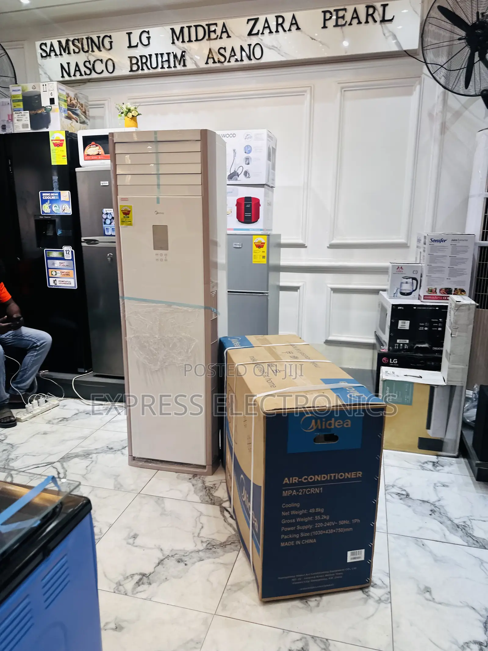 Midea 3hp Split R410 Gas White Sleek Floor Standing