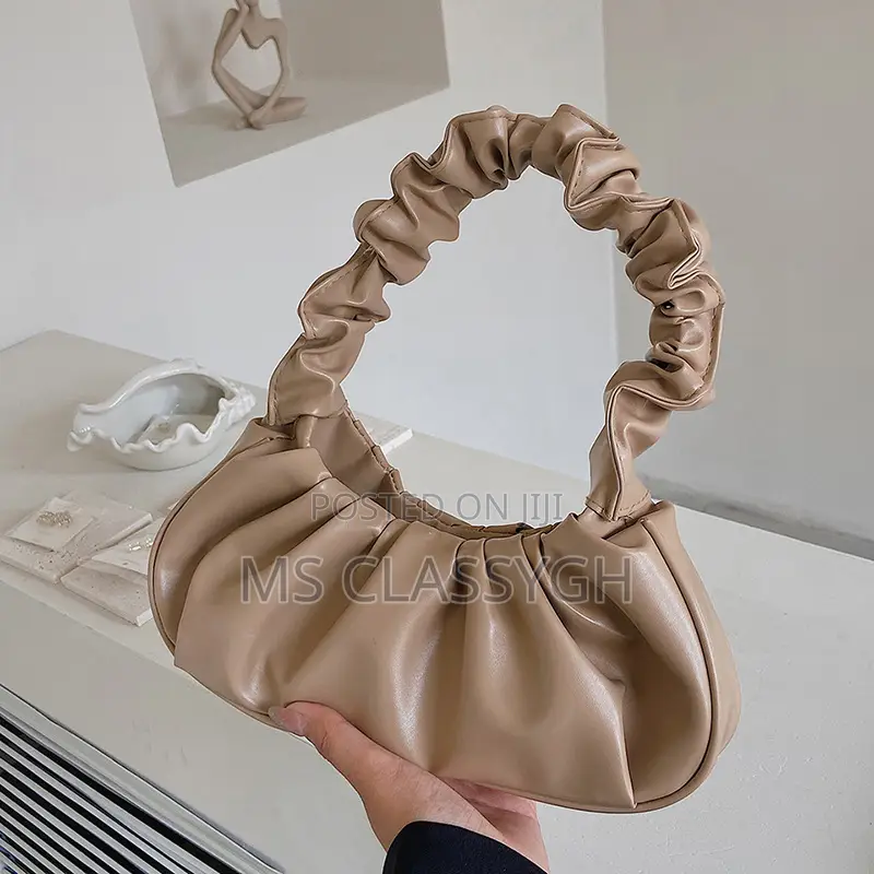 Solid Colors Cloud Pleated Bag Simple Women's Armpit Bag