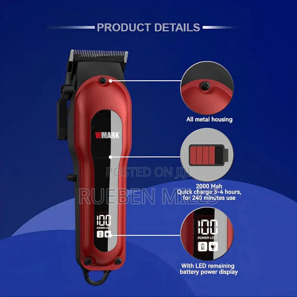 All Metal Wmark NG-122 Hair Clipper Pro Barbering Machine