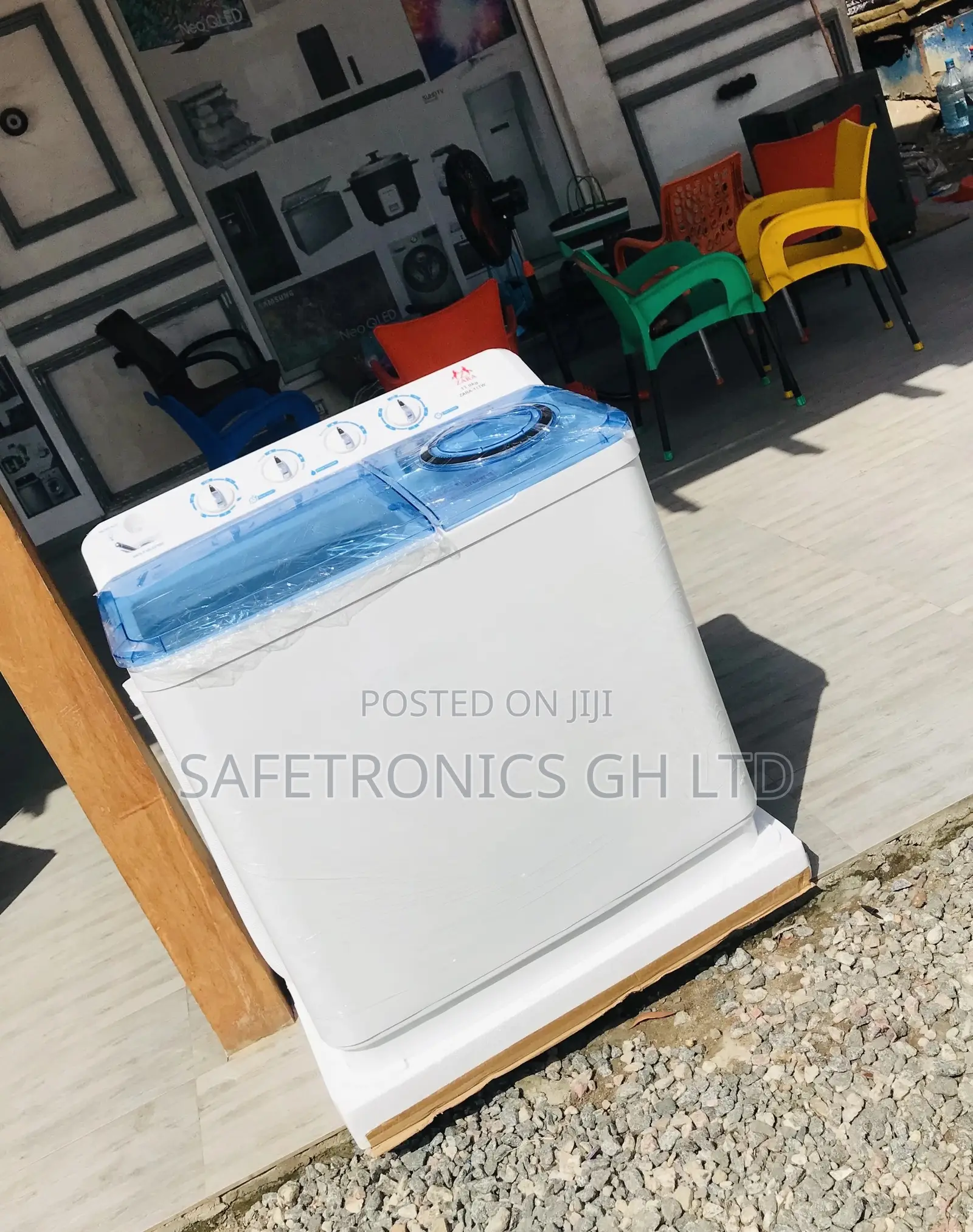 Zara Topload Blue/White 11kg Semiautomatic Washingmachine