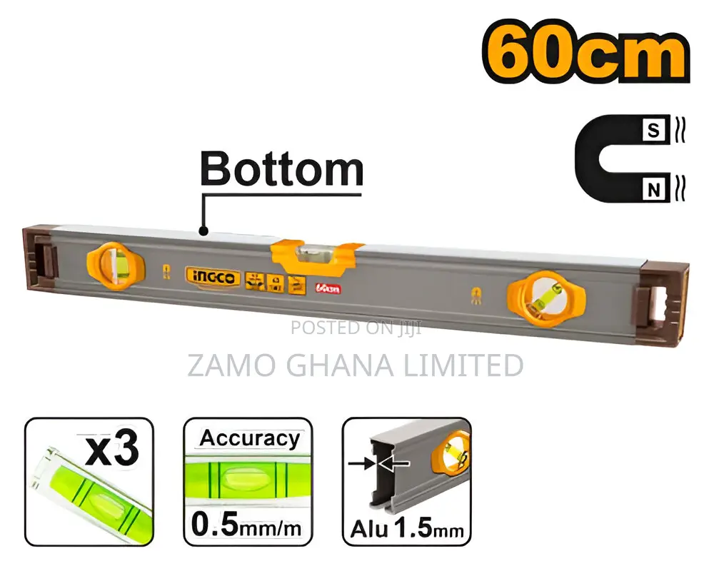 Spirit Level With Powerful Magnets - Hsl38060m
