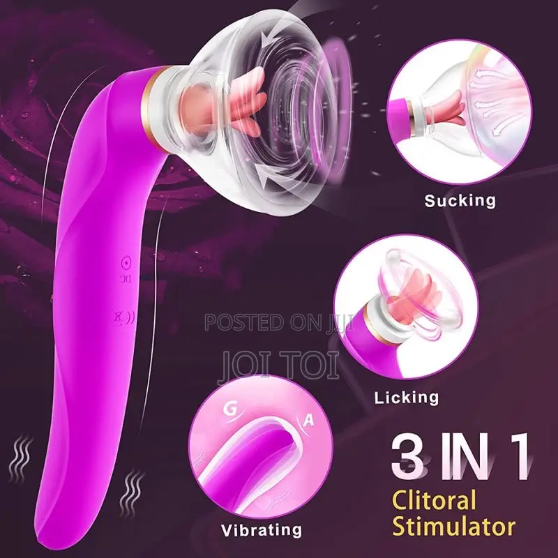 3in1 Licking, Sucking, Wand Vibrator