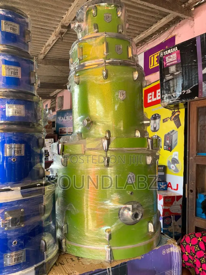 PZ 5-Piece Complete Drumset (Percussion Zone-Lemon Green)