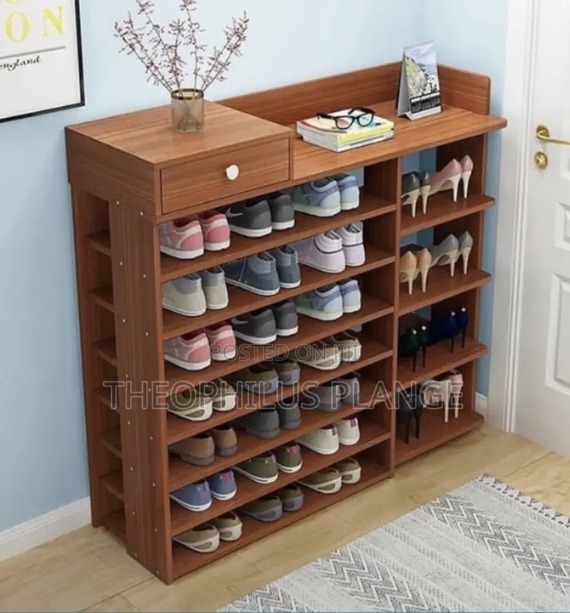 7 Step Wooden Shoe Rack