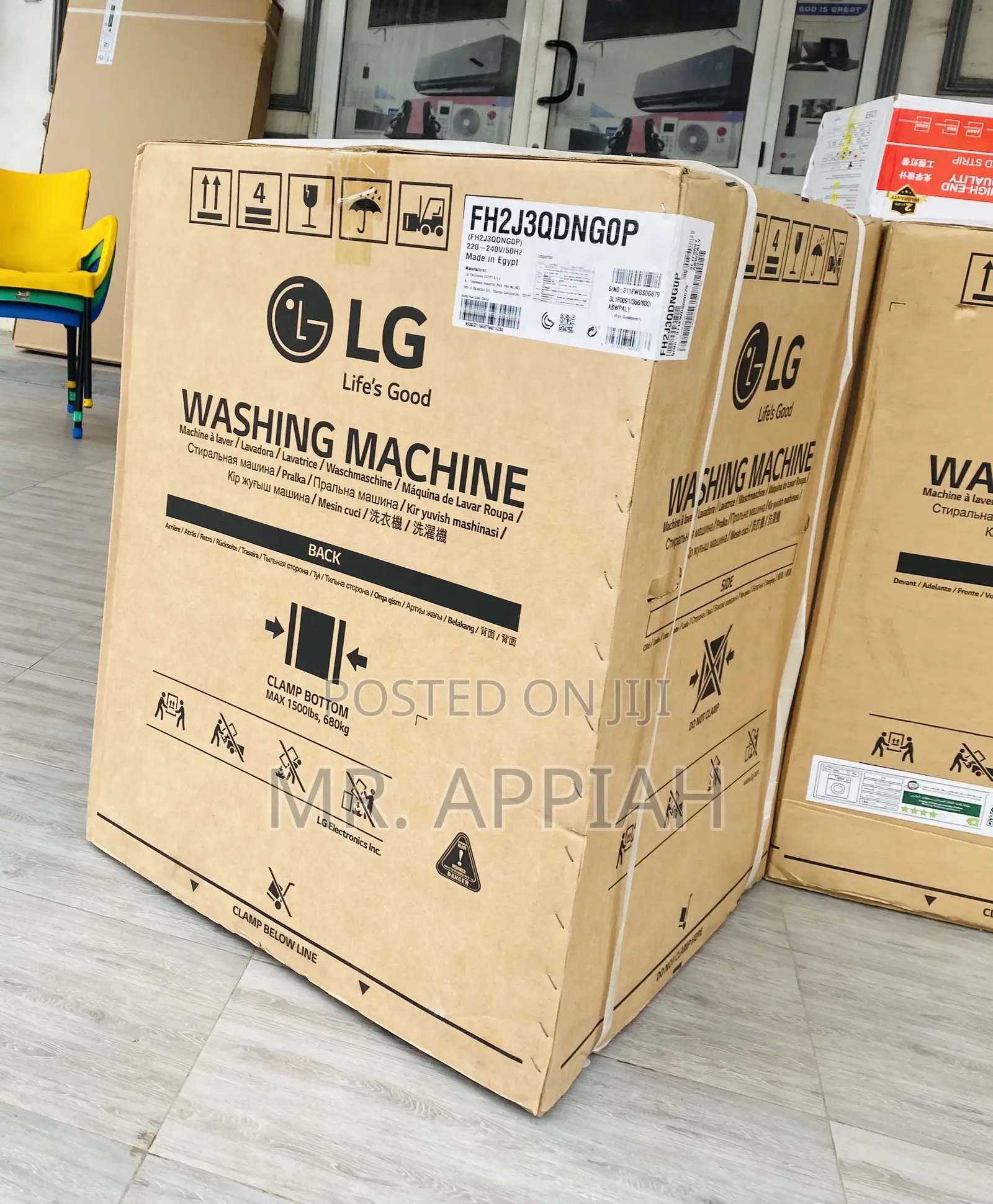 Fresh in Box LG 7kg Fh2j3qdngop Washing Machine(White).