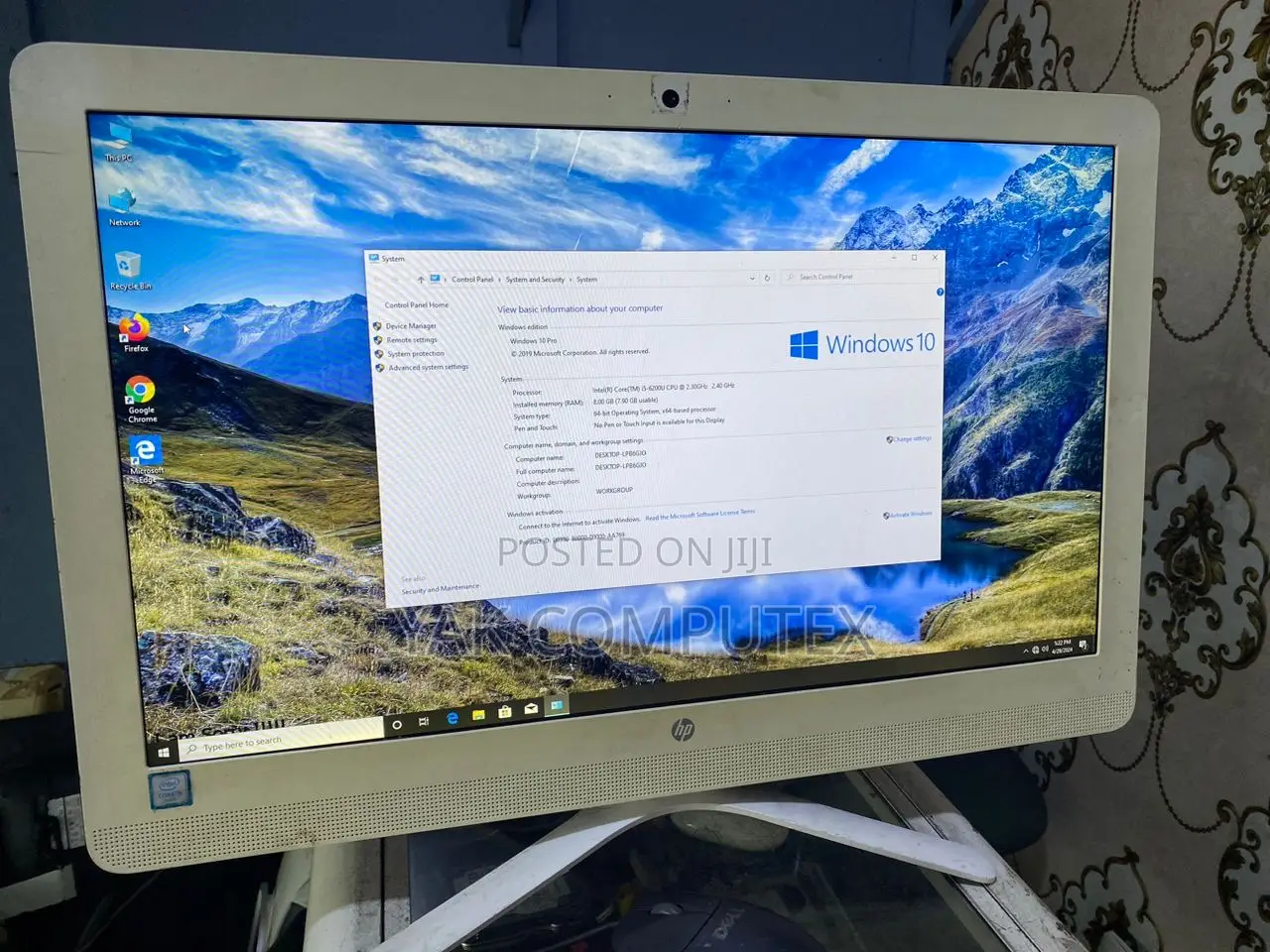 Desktop Computer HP AiO 22 8GB Intel Core I5 SSHD (Hybrid) 1T