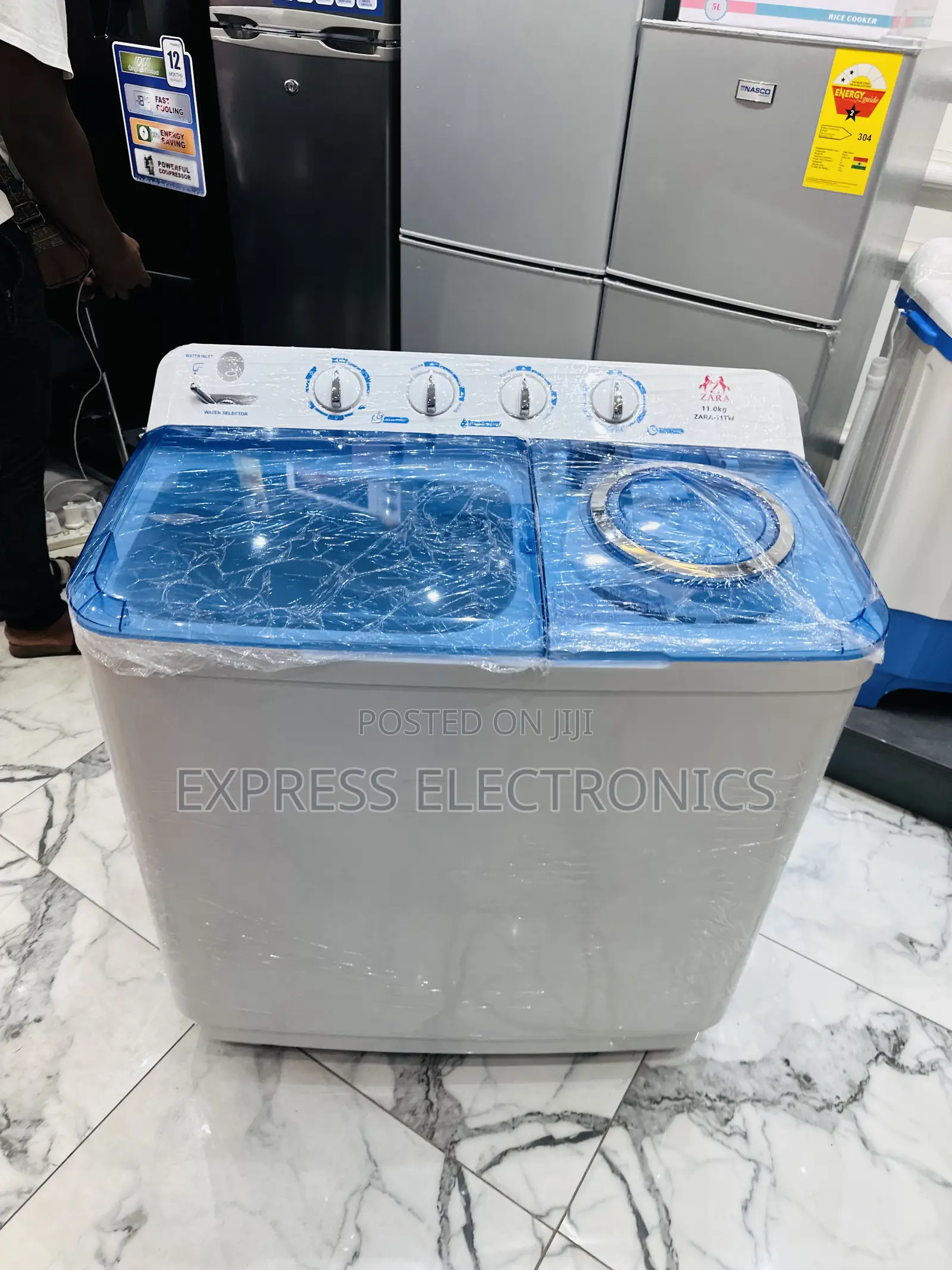 11kg Topload Twintub Nasco White Wm.