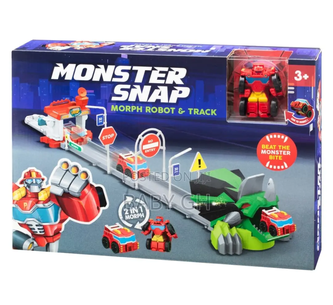 Monster Snap Morph Robot and Track Toy